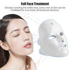 Máscara Facial LED 7 Colores Belleza y Rejuvenecimiento Casero